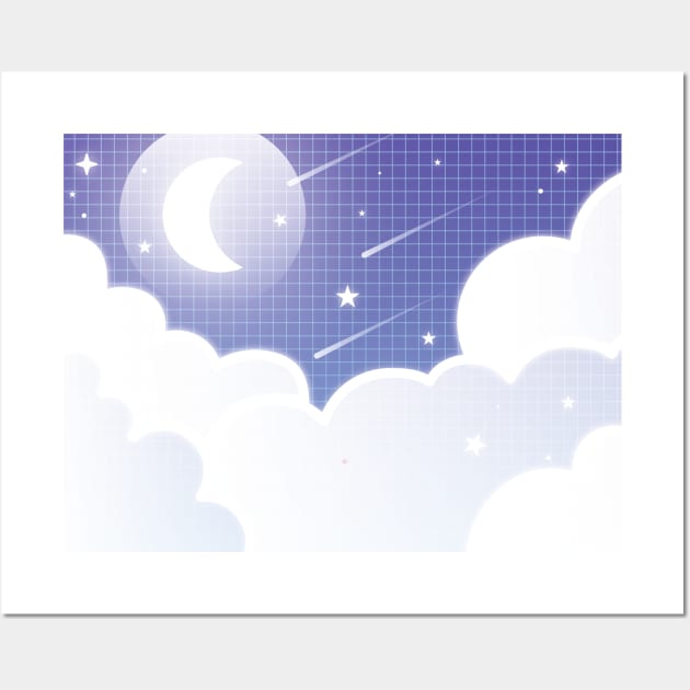 Lofi Dream Sky Grid Wall Art by theartistmusician